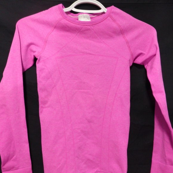 ivivva pink long sleeve exercise shirt, small